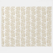 Glittering Gold CurlyQue kerstboom Fleece Deken (Voorkant (Horizontaal))