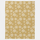 Glittering Gold en witte kerstsopflakkeringen Fleece Deken (Voorkant)