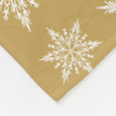 Glittering Gold en witte kerstsopflakkeringen Fleece Deken (Hoek)