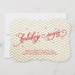 Glittering Gold Holiday Soirée Uitnodiging