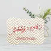 Glittering Gold Holiday Soirée Uitnodiging (Staand voorkant)