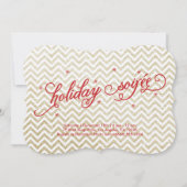 Glittering Gold Holiday Soirée Uitnodiging (Voorkant)