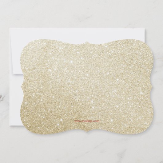 Glittering Gold Holiday Soirée Uitnodiging (Achterkant)