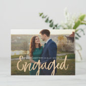 Glittering Gold Verloving Foto aankondiging (Staand voorkant)