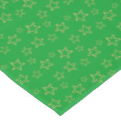 Glittering Golden Star Silhouettes over Groen Tafelkleed (Gekanteld)