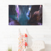 Glittering grotten door nachtbanner spandoek (Insitu)