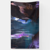 Glittering grotten door nachtbanner spandoek (Verticaal)