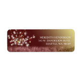 Glittering Herfst Dandelion Elegant Adres Etiket (Voorkant)