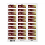 Glittering Herfst Dandelion Elegant Adres Etiket (Full Sheet)