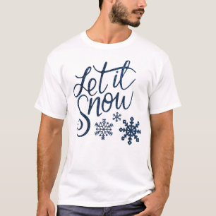Glittering laat het sneeuwen t-shirt