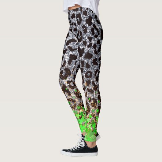 Glittering Leopard en Clover Fusion Leggings (Links)