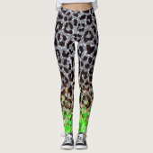 Glittering Leopard en Clover Fusion Leggings (Voorkant)