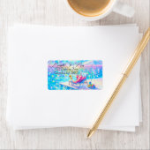 Glittering Lobster Beach Address Labels (Insitu)