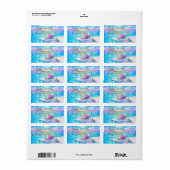 Glittering Lobster Beach Address Labels (Full Sheet)