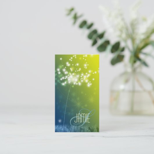 Glittering Paardenbloemen Professional Visitekaartje (Staand voorkant)