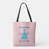 Glittering Quinceanera Herdenking Canvas tas (Achterkant)