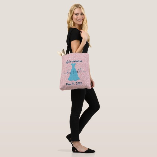 Glittering Quinceanera Herdenking Canvas tas (Op model)