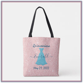 Glittering Quinceanera Herdenking Canvas tas