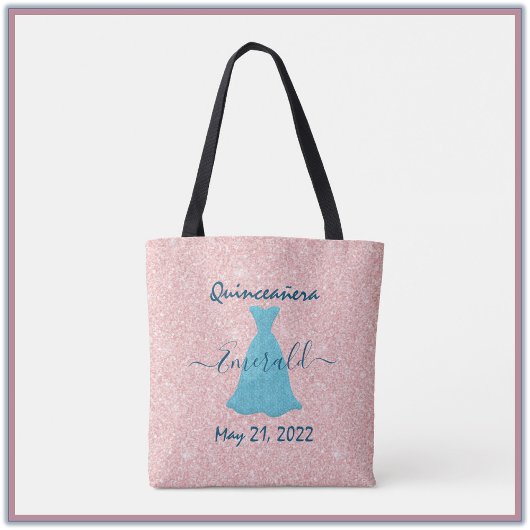 Glittering Quinceanera Herdenking Canvas tas