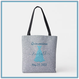 Glittering Quinceanera Herdenking Canvas tas