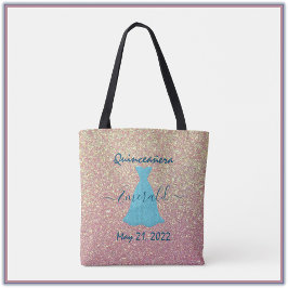 Glittering Quinceanera Herdenking Canvas tas