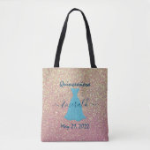 Glittering Quinceanera Herdenking Canvas tas (Voorkant)