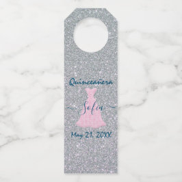 Glittering Quinceanera Herdenking Fles Hanger