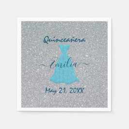 Glittering Quinceanera Herdenking Servet