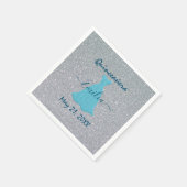 Glittering Quinceanera Herdenking Servet (Hoek)