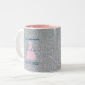 Glittering Quinceanera herdenking Two-Tone Coff Tweekleurige Koffiemok (Voorkant links)
