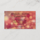 Glittering roze rode goudkleurige olieramp visitekaartje (Achterkant)