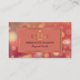 Glittering roze rode goudkleurige olieramp visitekaartje