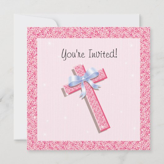 Glittering Sequin Pink Eerste Uitnodiging (Achterkant)