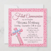 Glittering Sequin Pink Eerste Uitnodiging (Voorkant)