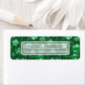 Glittering Shamrocks and Swirls ID289 Etiket (Insitu)