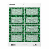 Glittering Shamrocks and Swirls ID289 Etiket (Full Sheet)