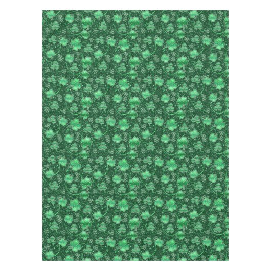 Glittering Shamrocks and Swirls ID289 Tafelkleed (Voorkant)