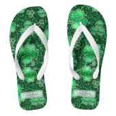 Glittering Shamrocks and Swirls ID289 Teenslippers (Voetbed)