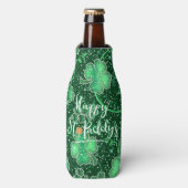 Glittering Shamrocks Happy St. Paddy's ID289 Flesjeskoeler (Fles Voorkant)