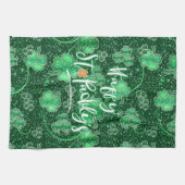 Glittering Shamrocks Happy St. Paddy's ID289 Theedoek (Horizontaal)
