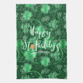 Glittering Shamrocks Happy St. Paddy's ID289 Theedoek (Verticaal)