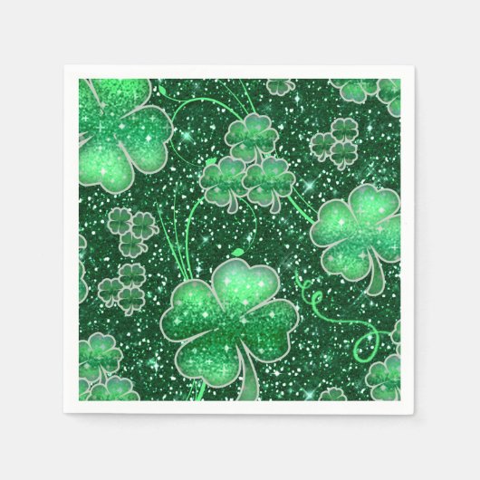 Glittering Shamrocks Pattern ID289 Servet (Voorkant)