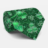 Glittering Shamrocks Pattern ID289 Stropdas (Opgerold)