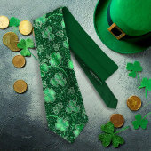 Glittering Shamrocks Pattern ID289 Stropdas