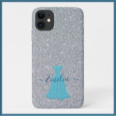 Glittering Silver Blue Gown Case-Mate iPhone Case