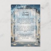 Glittering Snowy Forest Wedding Informatiekaartje (Voorkant)