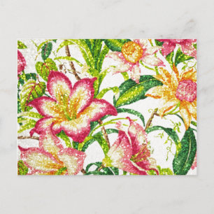 Glittering Spring Floral Tapestry Briefkaart