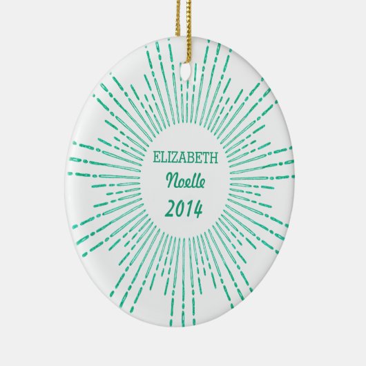 Glittering Starburst Holiday Foto Ornament (Rechts)