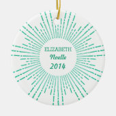 Glittering Starburst Holiday Foto Ornament (Voorkant)