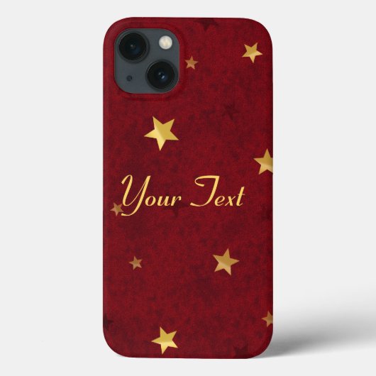 Glittering sterren Royal Red Case-Mate iPhone Case (Achterkant)